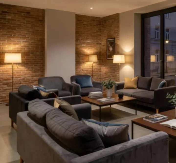 Urban Wheel Hire Lounge modern, elegáns belső tere kényelmes ülőhelyekkel