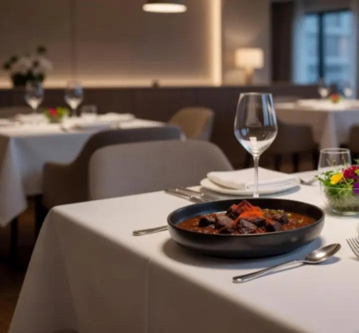 Kiemelt fogások az Urban Wheel Hire Lounge elegáns asztalán tálalva