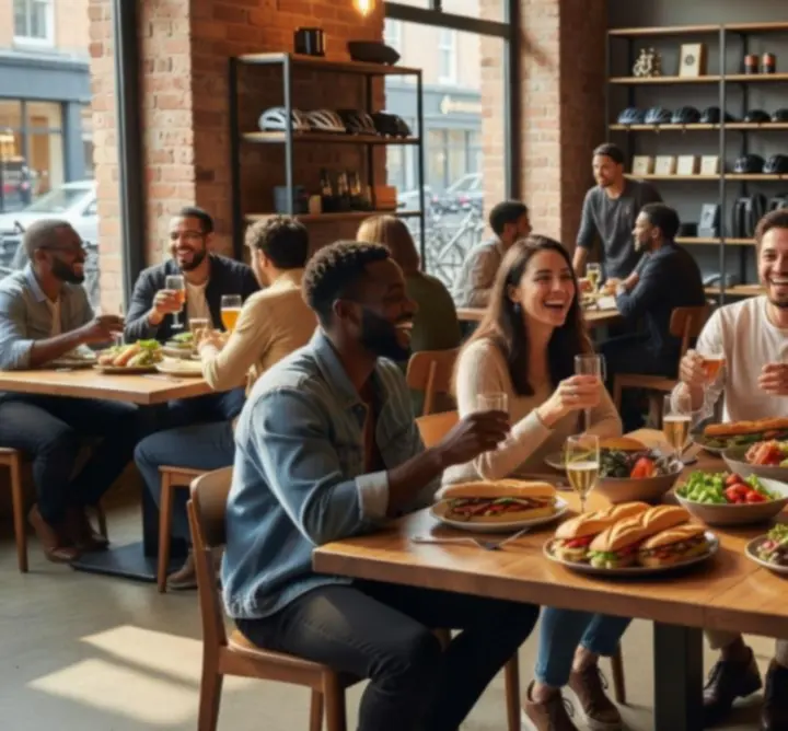 Vendégek közös pillanatokban, fotózkodva az Urban Wheel Hire Lounge-ban
